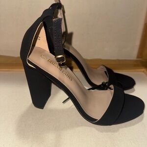 Dream Pairs Black Block Heel Sandals